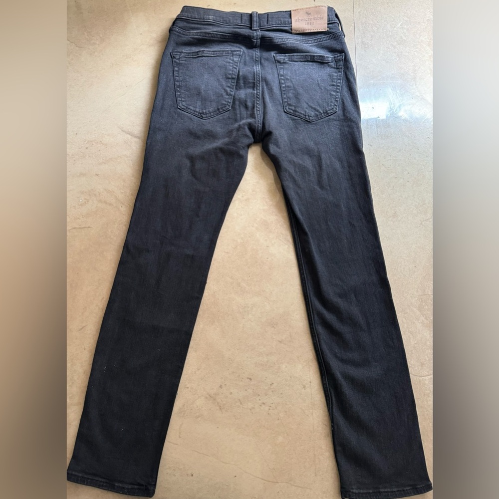 abercrombie kids black acid wash jeans sz.13/14